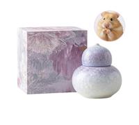 Duuclume Ceramic Pet Urn 160ml, Small Keepsake Jar for Hamster，Purple