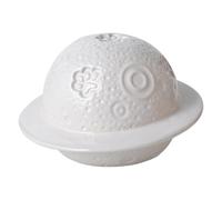 Duuclume Ceramic Pet Urn for Ashes - Planetary Design Handcrafted Memorial Keepsake for Dogs & Cats,Thoughtful Remembrance Gift for Pet Loss (White)