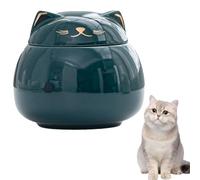 Duuclume Cute Lucky Cat Ceramic Urns for Pet Ashes,Light-Blocking & Dustproof Cat Dog Memorial Urn Keepsake Container (Green)