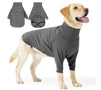 Duuclume Dog Pajamas Jumpsuit for Multiple Dog Breeds,Two-Legged Pet Clothes with Leash Access,Warm &Cozy Onesie (Black White, XXXL)
