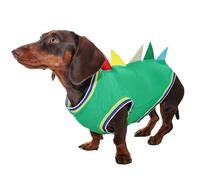 Duuclume Dog Shirts Dinosaur Vest - Suitable for Long-Bodied Dachshunds, Comfortable Outdoor Pet Four-Legged Clothing, Dog Apparel (Green, L)