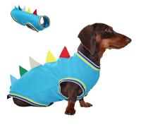 Duuclume Dog Shirts Dinosaur Vest - Suitable for Long-Bodied Dachshunds, Comfortable Outdoor Pet Four-Legged Clothing, Dog Apparel (Blue, L)