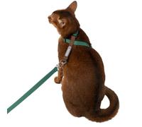 Duuclume Escape-Proof Figure 8 Cat Harness & 3-Way Hands-Free Crossbody Waist Lead Set, Adjustable Nylon Walking Vest Harness Cats