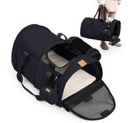 Duuclume Foldable Dog Backpack Carrier - Waterproof Dual-Use Handbag, Adjustable with Removable Inner Pad, Multi-Functional Travel Bag for Dogs (Black)