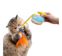 Duuclume Interactive Catnip Crinkle Toy, Scratching & Chewing Pet Toy with Marine Animal Design & Soft Feather Tail, Self-Play Companion Chew for Indoor Kittens and Adult Felines (Blue)