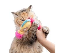 Duuclume Interactive Catnip Crinkle Toy, Scratching & Chewing Pet Toy with Marine Animal Design & Soft Feather Tail, Self-Play Companion Chew for Indoor Kittens and Adult Felines (Yellow)
