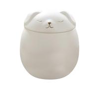 Duuclume Pet Urns for Cats Dogs Ashes - Handcrafted Ceramic Cat & Dog Shaped Memorial Urn, Airtight Seal Funeral Keepsake Jar for Remembrance (White, One Size, Dog)