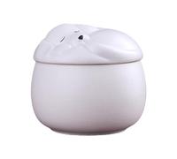 Duuclume Sleeping Dog Ceramic Pet Ashes Urn - Sealed Portable Memorial Cremation Canister,Non-Woven Moisture-Proof Keepsake for Funerals & Honoring (White, 150ml)