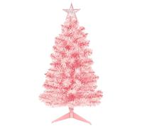 DUUDO 3FT Pink Premium Hinged Artificial Holiday Small Mini Christmas Tree for Tabletop,Home, Office, Indoor and Outdoor Holiday Decoration,Easy Assembly Metal Hinges & Foldable Base