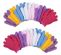 Duufin 14 Pairs Exfoliating Glove Shower Gloves Body Bath Scrubbing Gloves