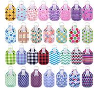 Duufin 60 Pieces Hand Sanitizer Holders Empty Travel Bottles Set, Assorted Patterns, 60 Count (Pack of 1)
