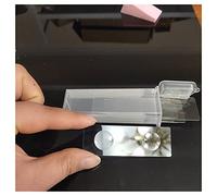 Duuous Microscope Accessories Kit 5pcs 1mm Thickness Cavity Glass Coverslips, Double Concave Microscope Slides (Transparent)
