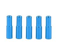 DUUTI 5pcs 5mm Bicycle Cable End Caps Smooth Movement Aluminum Alloy Brake Cable Tips Road Mountain Bikes (Blue)