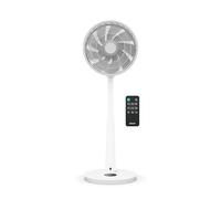 Duux 13dB Whisper 3 Standing Fan with Remote Control - 26 Cooling Speeds, Height Adjustable Telescopic Stand, Multi-direction Oscilation, Quiet Fan For Bedroom with Night Mode and Timer - White
