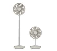 Duux Rize Personal Wireless Fan, 4 Variable Cooling Speeds, Telescopic Extendable Tube to Transform From Desk Fan to Standing Fan, Up to 15 Hours Battery, USB-C, Stone