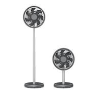 Duux Rize Personal Wireless Fan, 4 Variable Cooling Speeds, Telescopic Extendable Tube to Transform From Desk Fan to Standing Fan, Up to 15 Hours Battery, USB-C, Charcoal