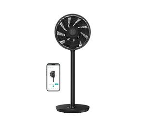 Duux Whisper Flex 2 Smart Fan, Remote Control, Alexa & Smart App, 30 Cooling Speeds, Adjustable from Desk to Standing Fan, Up-Down, Left-Right Oscillation, Powerful & Quiet, Night Mode, Black