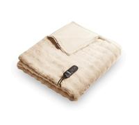 Duux Yentl Bubble Electric Heated Blanket, 200 x 200 cm, Extra Soft with 9 Heat Levels and Timer, Washable, Overheat Protection, Energy Saving, Beige