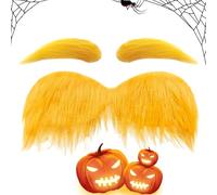 Duvcoywae Costume Mustache,Halloween Fake Cosplay Props - Realistic Facial Hair Party Outfits | for Women Cosplayers Party Carnival Masquerades School Plays Photoshoot