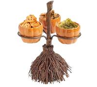 Duvcoywae Halloween Candy Bowl - Pumpkin Snack Bowl Stands - Serving Tray for Pastries, Pies, Appetizers, and Holiday Treats, Halloween Home Party Supplies