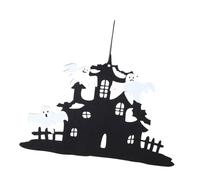 Duvcoywae Halloween Hanging Welcome Sign - Rustic Halloween Hanging Sign - Front Door Decorations Black Words, Decor
