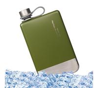 Duvcoywae Hip Flask - Leak-Proof Thin Flasks,Stainless Steel Reusable Portable Water Bottle for Beer Drinks Spirits Soda Camping Beverage Hiking Outdoor Coffee Outing