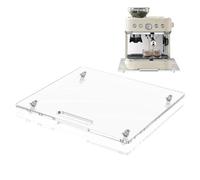 Duvcoywae Sliding Coffee Tray for | Acrylic Coffee Pot Slider Tray with Rubber Wheels | 14x13in Rolling Base for Utility Pot Toaster Brewing Machine Moving