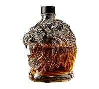 Duvcoywae Tequila Decanter,Whiskey Liquor Glass Decanter Bottle | Animal Profile Collectible Kitchen Vodka Container for Birthday Fathers Days Valentines Holiday Party Wedding