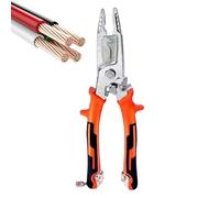 Duvcoywae Wire Strippers Electrical | Heavy Duty Precision 10 in 1 Pliers,Wire Crimper Cable Stripping Pliers | for Cutting Clamping Wrapping Construction Electricians Professionals