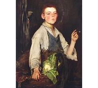 Duveneck The Cobblers Apprentice Smoking Cigar Painting Large Wall Art Print Canvas Premium Mural