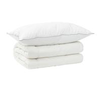 Duvet and Pillow Set 2 pcs White Wool Bedding Bedroom Decor Modern Soft vidaXL