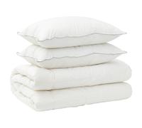 Duvet and Pillow Set 3 pcs White Wool Bedding Bedroom Textiles Indoor vidaXL