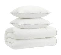 Duvet and Pillow Set 3 pcs White Wool Bedding Comforter Linen Sleep vidaXL