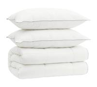 Duvet and Pillow Set 3 pcs White Wool Bedding Comforter Linen Sleep vidaXL