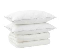 Duvet and Pillow Set 3 pcs White Wool Bedding Comforter Modern Indoor vidaXL