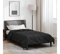 vidaXL Summer Duvet Black 200 x 135 cm Microfiber