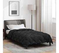 vidaXL Winter Duvet Black 135 x 200 cm Microfiber