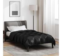 vidaXL Winter Duvet Black 135 x 200 cm Satin and Microfiber
