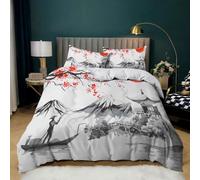 Duvet Cover 240×260cm - Japan Cherry Blossoms 3D Bedding Sets with 2 Pillowcases 50x75cm / A-01