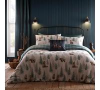 Dreams & Drapes 'Bear Walks' Brushed Cotton Duvet Cover Set in Natural | Size: Double Dreams & Drapes Natural Double