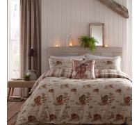 Dreams & Drapes 'Hanson Highland Cow' Brushed Cotton Duvet Cover Set in Terracotta | Size: King Dreams & Drapes Terracotta King