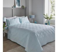 Dreams & Drapes CVADEKHUPO Polyester Serene Cavali Pinsonic Bedspread, Duck Egg, 200cm x 230cm