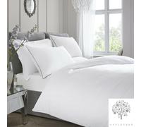 Duvet Cover Bedding Set Range 100% Cotton 200TC Plain Dye by Appletree White