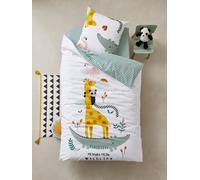 Duvet Cover + Pillowcase Set for Children, HAPPY'RAMIDE Theme white