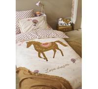 Duvet Cover + Pillowcase Set, with Recycled Cotton, ARIZONA DREAM printed white