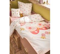 Duvet Cover & Pillowcase Set with Recycled Cotton, FLIGHT printed pink