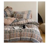 Duvet Cover Set - 100% Cotton Boho Geometric Queen Size Duvet Cover Set, Lightweight Boho Bedding Set 4 Piece (Color: 01, Size: 1.5m-1.8m bed-200x230cm)