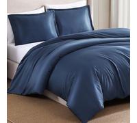 Duvet Cover Set 1000 Thread Count Egyptian Cotton - Dark Denim Blue, King Size Bedding with Pillow Shams