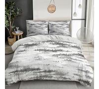 Duvet Cover Set 3 Pcs Simple Lines 3D Digital Printing Abstract Graffiti Bedding Set Girl Woman Off-White Quilt Cover With Pillowcase Easy Care Machine Washable,Microfiber,Double