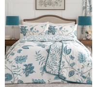 Duvet Cover Set 52% Polyester, 48% Cotton Samira by D & D in Teal